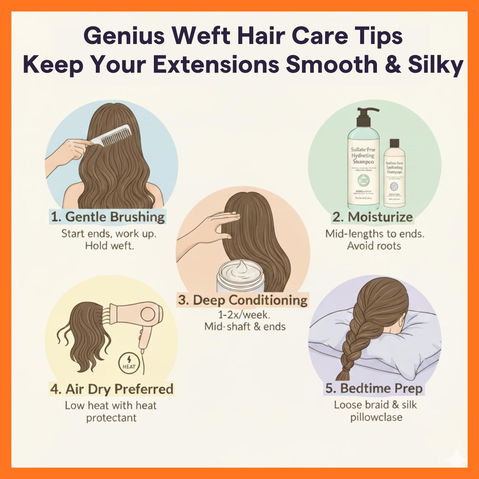Full Shine Genius Weft creates fuller appearance without heavy adhesives.
