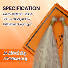 Full Shine Genius Weft extensions lightweight design enables day-long wear.