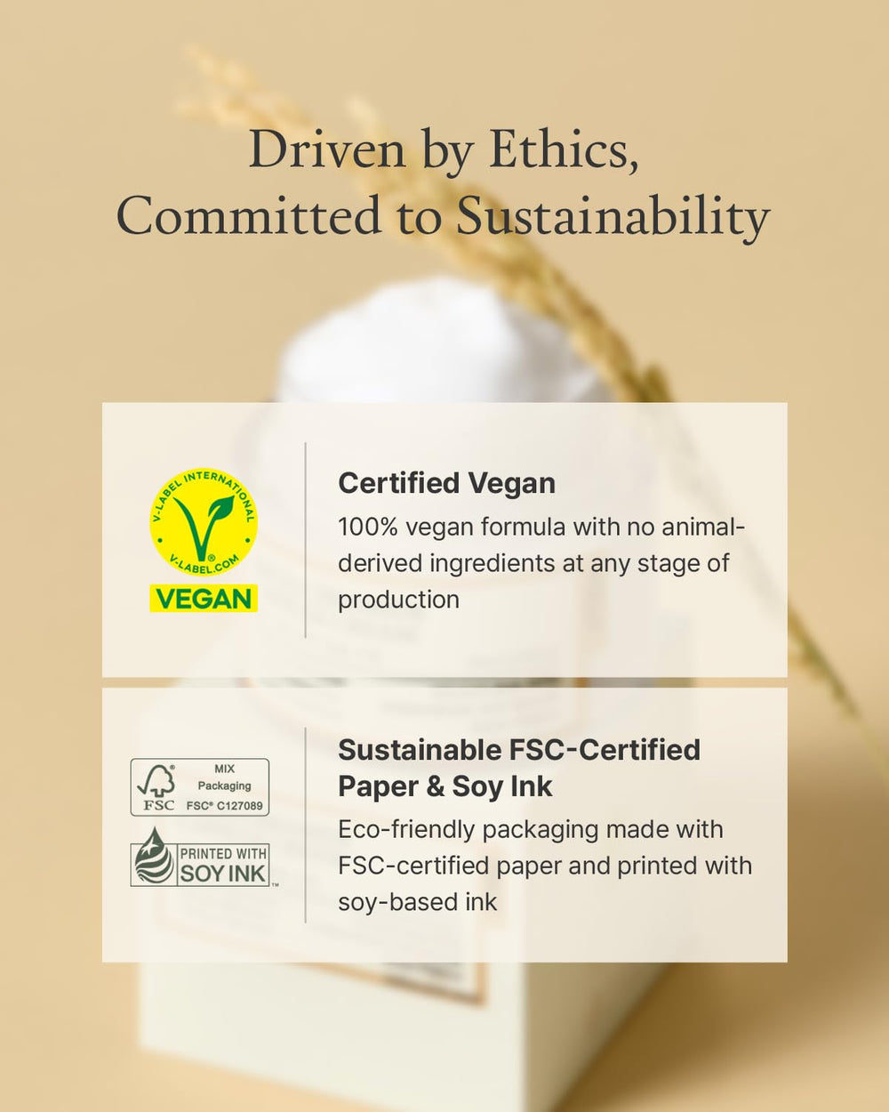 FULLY Rice Ceramide Moisturizing Cream sustainable packaging—eco-friendly skincare choice.