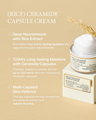 FULLY Rice Ceramide Moisturizing Cream texture closeup—silky finish and fast absorption.