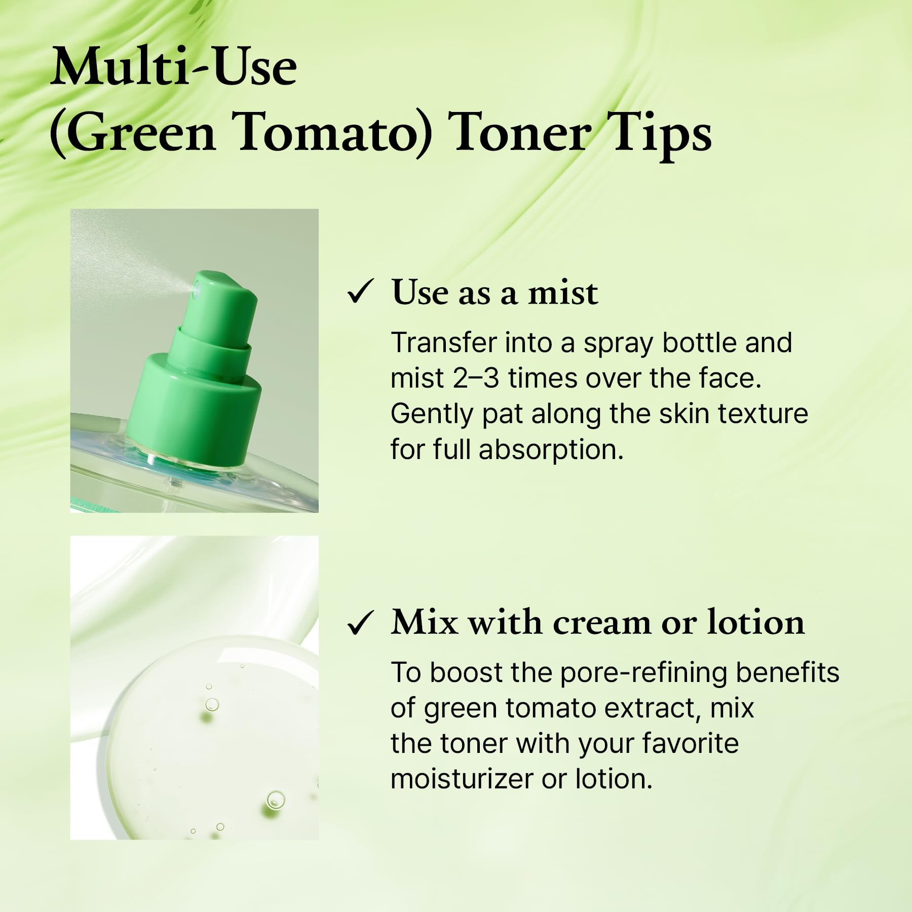 FULLY Tonique Tomate Verte, testé dermatologiquement pour plus de confiance.