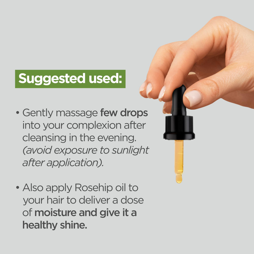 FUNAT rosehip oil face application demonstrates fast absorption without greasy residue.