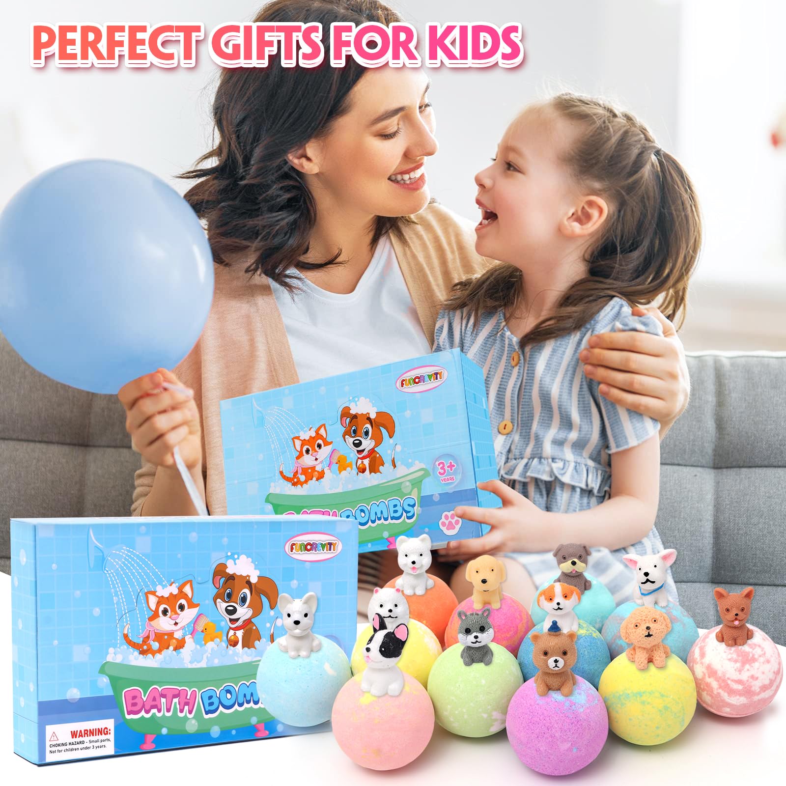 FUNCREVITY Christmas gift idea: a colorful set with built-in dog toys.