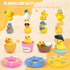 Funcrevity bath bomb reveals a duck toy inside for a playful surprise