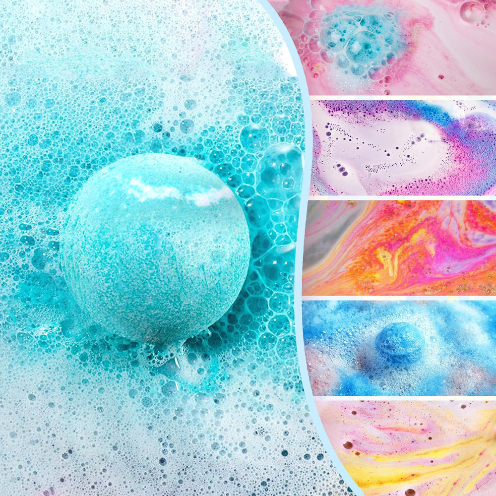 FUNCREVITY fizzing bath bombs create a vibrant water show with toy surprises.