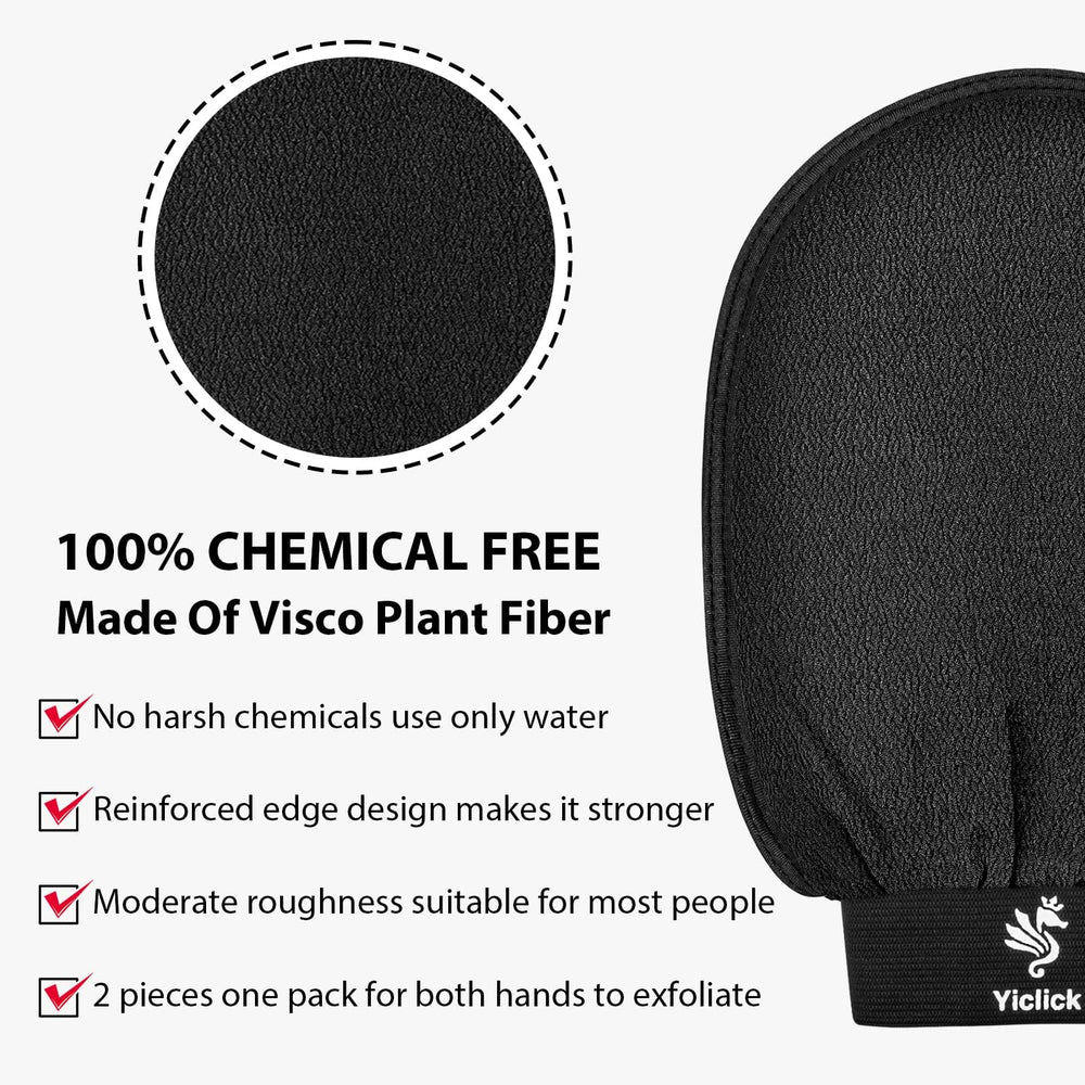 Fundrem exfoliating gloves air-drying after use for easy maintenance.