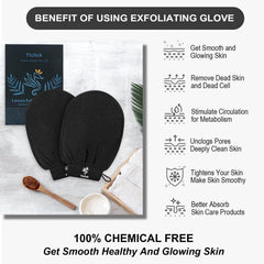 Fundrem exfoliating gloves pack of two enabling consistent weekly exfoliation.