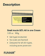 FUNNIR snail mucin moisturizer texture during application showing instant hydration