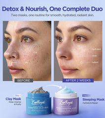 FunRoyal clay mask application with brush for even coverage on skin.
