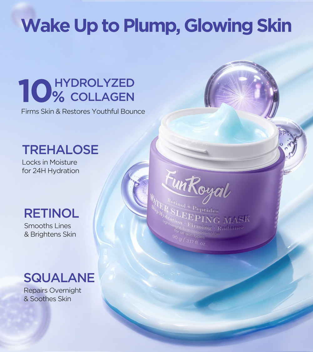 FunRoyal overnight mask absorbing quickly to hydrate overnight.