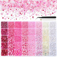 Funtopia pink flatback pearls 2mm for precise nail art accents