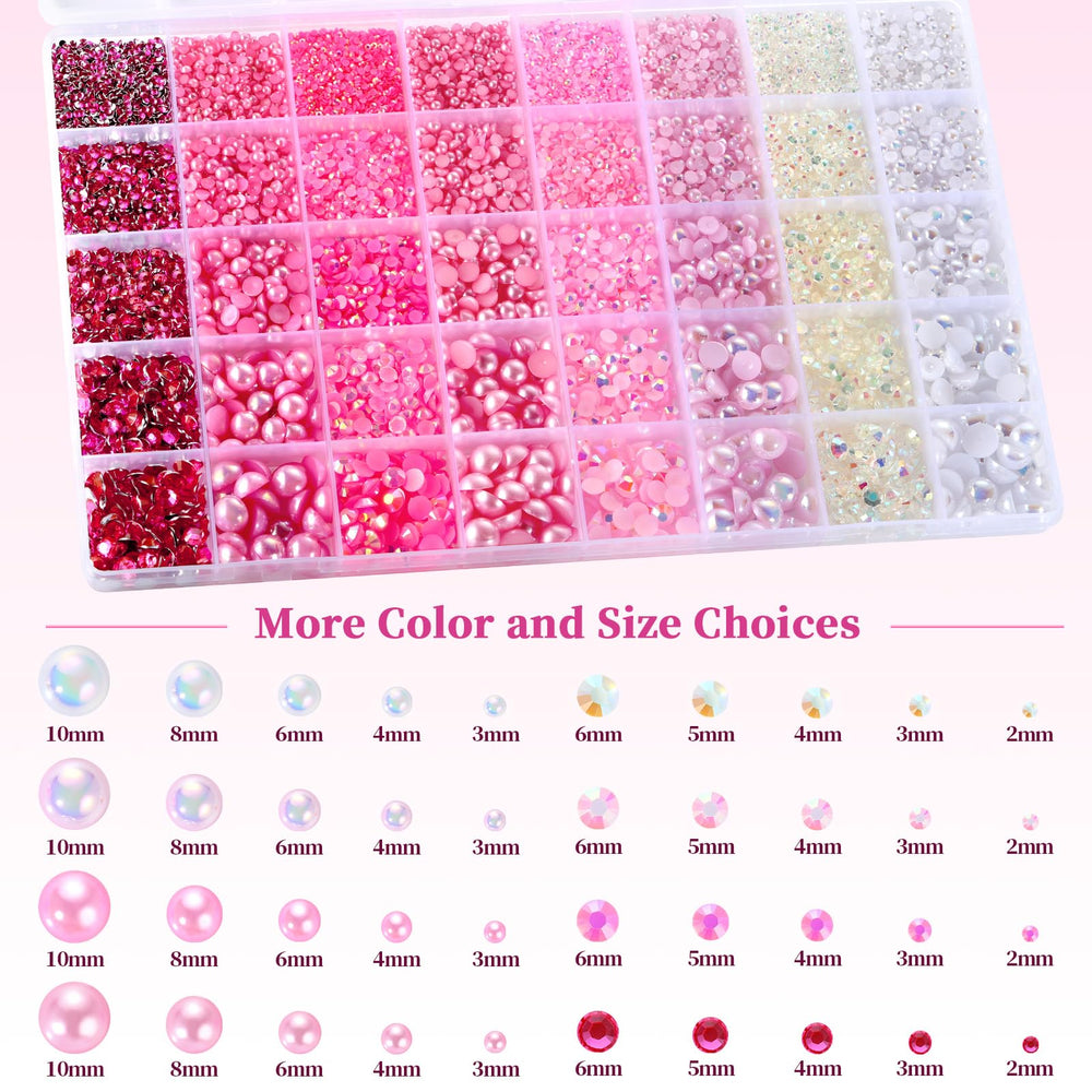 Funtopia pink flatback pearls 4mm versatile for clothing embellishments