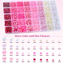 Funtopia pink flatback pearls 4mm versatile for clothing embellishments