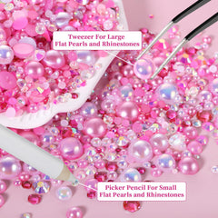 Funtopia pink flatback pearls 5mm bold accents for shoes and caps