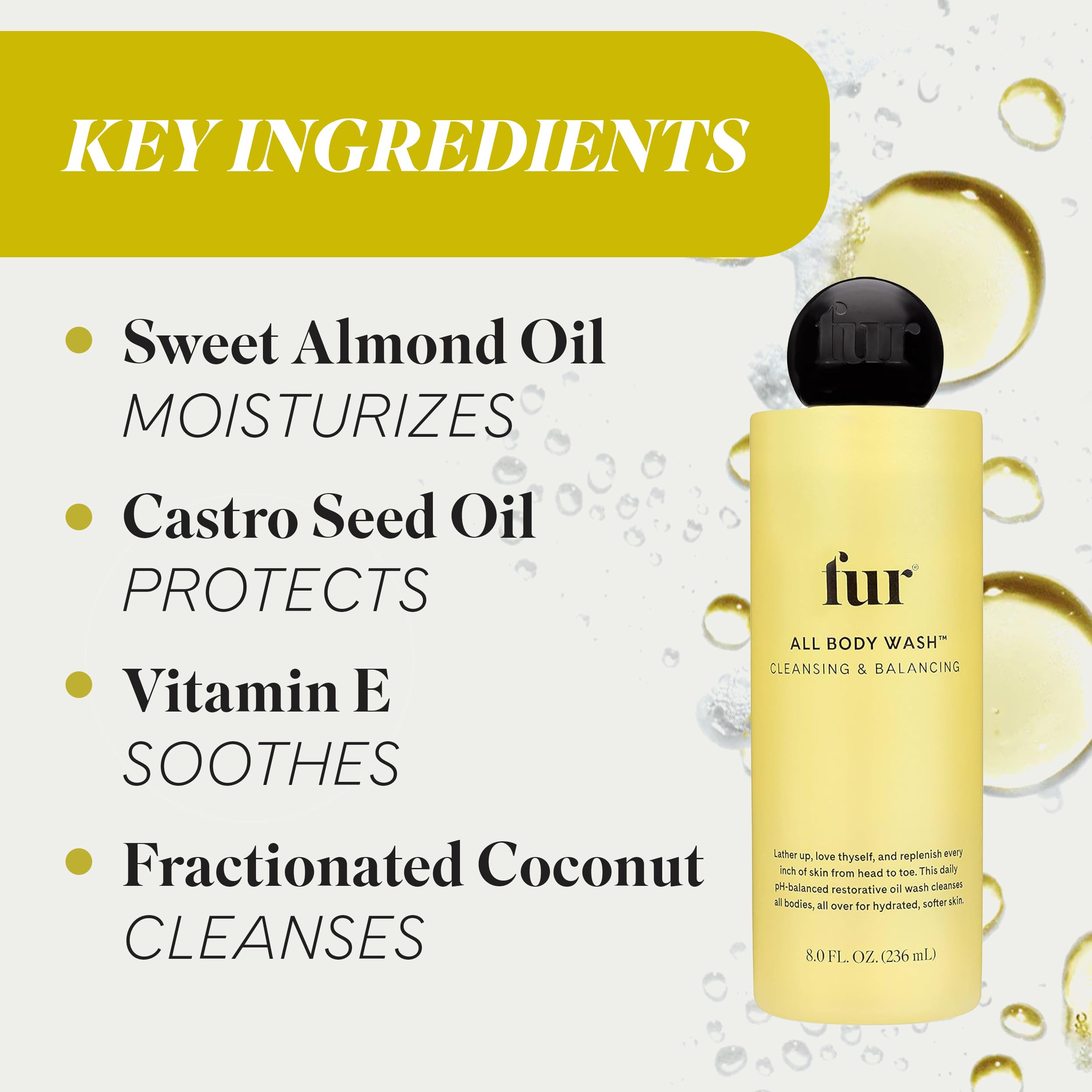 Fur All Body Wash vegan-safe formula suitable for sensitive areas.