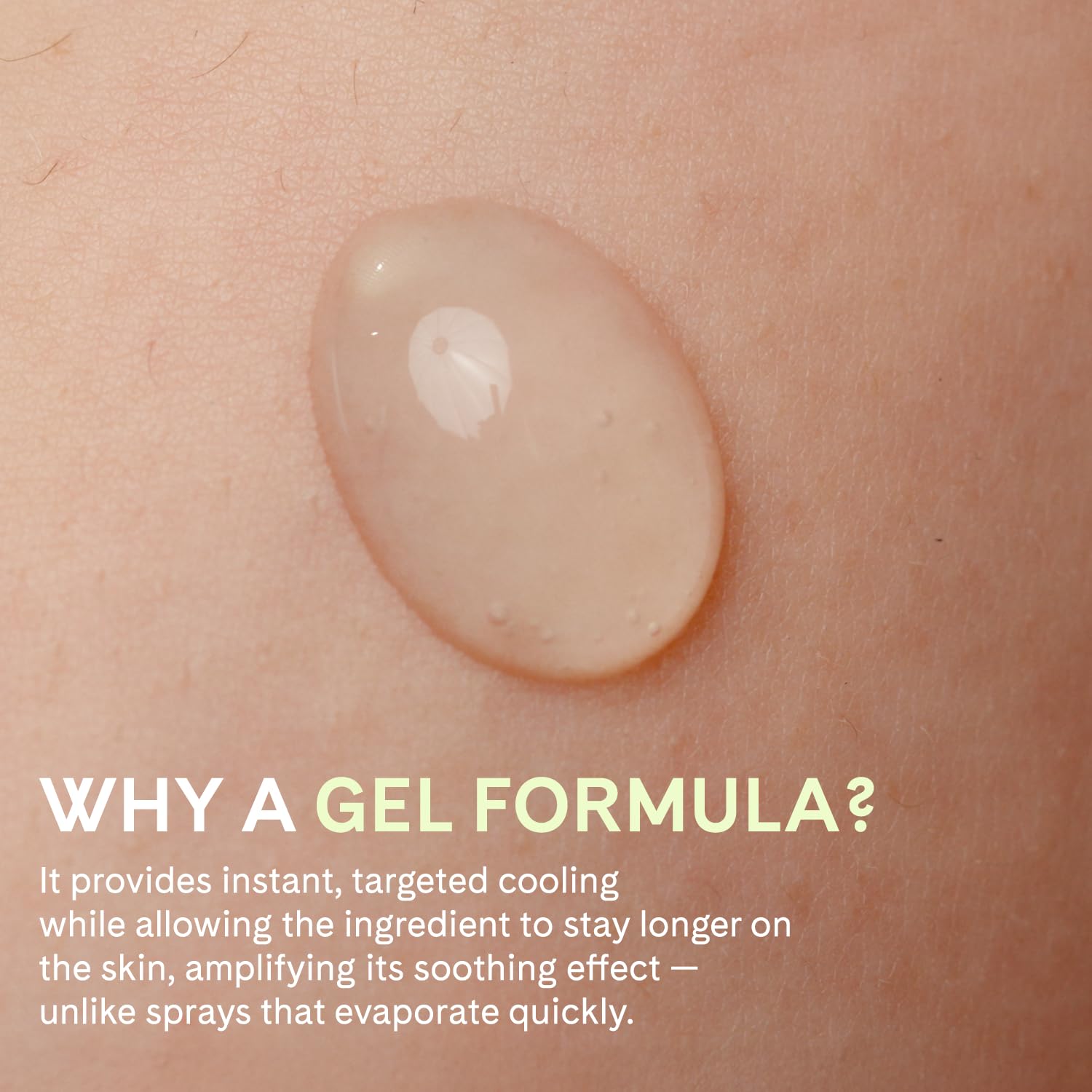 Fur Flash Repair Jelly underarms demonstrates safe post-removal relief.