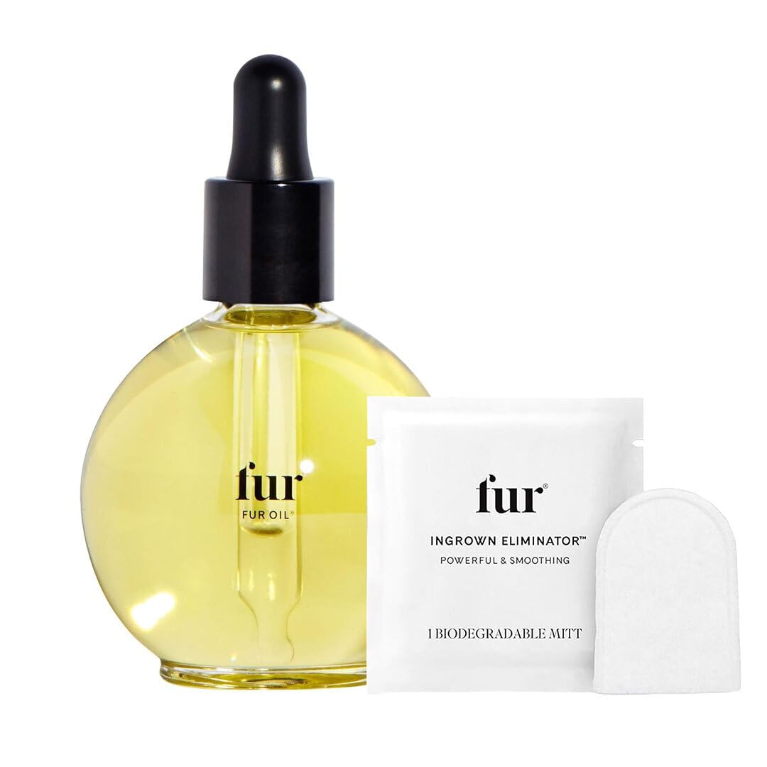 Fur Oil bottle being poured for skin and hair hydration