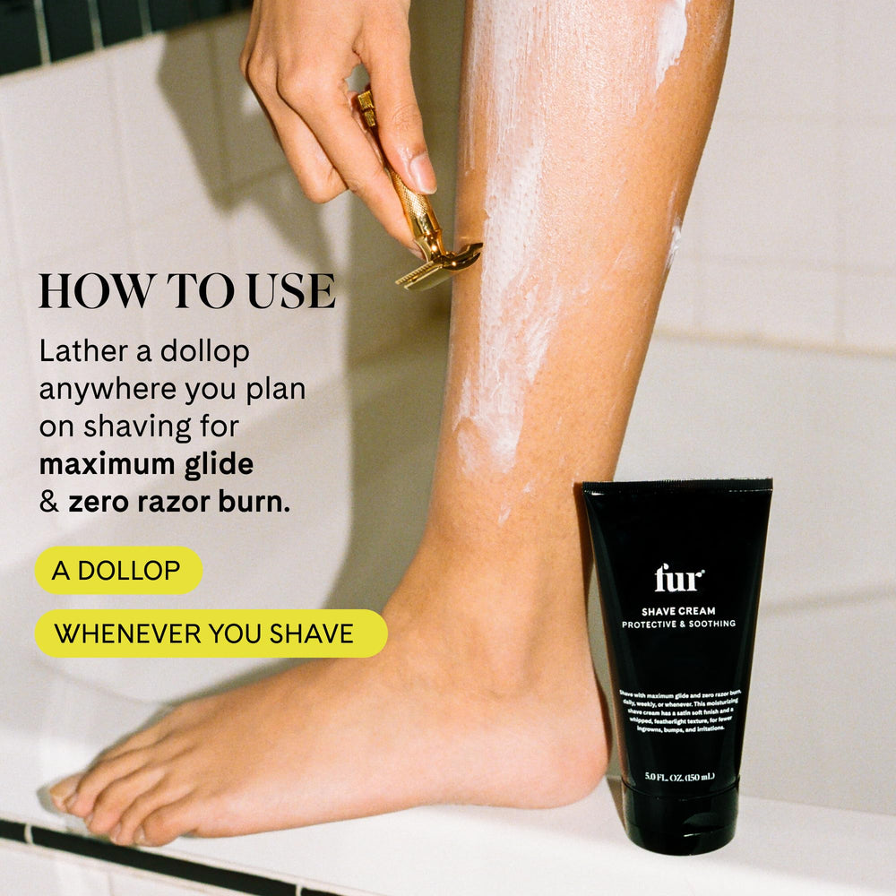 Fur Shave Cream marshmallow root and aloe hydrate skin during shaving