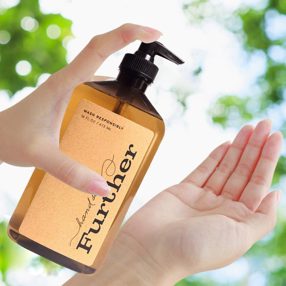 Further Glycerin Hand Soap 16oz label close-up highlighting natural formula.