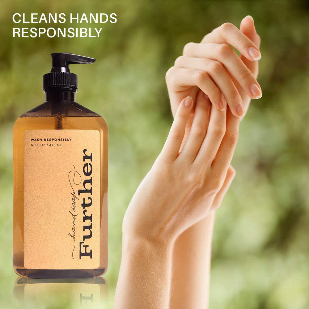 Further Glycerin Hand Soap near sink in kitchen setup.