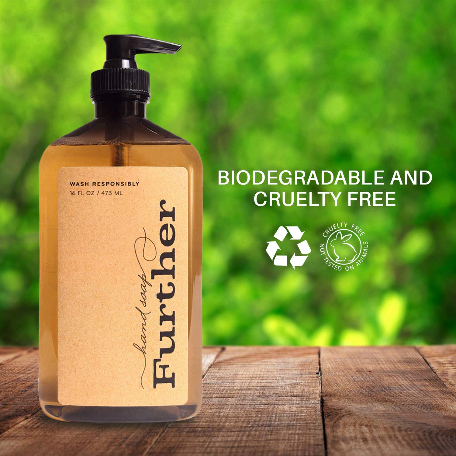 Further Glycerin Hand Soap pump dispenser in action for quick lather.