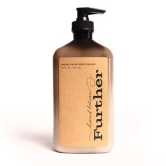 Further Glycerin Lotion 16oz bottle provides long-lasting hydration for dry hands.