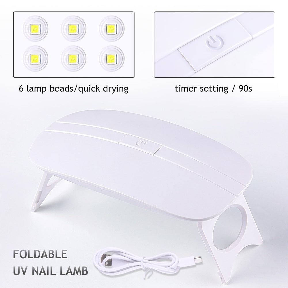 Furtherpretty compact UV nail lamp with 6W power for home use.
