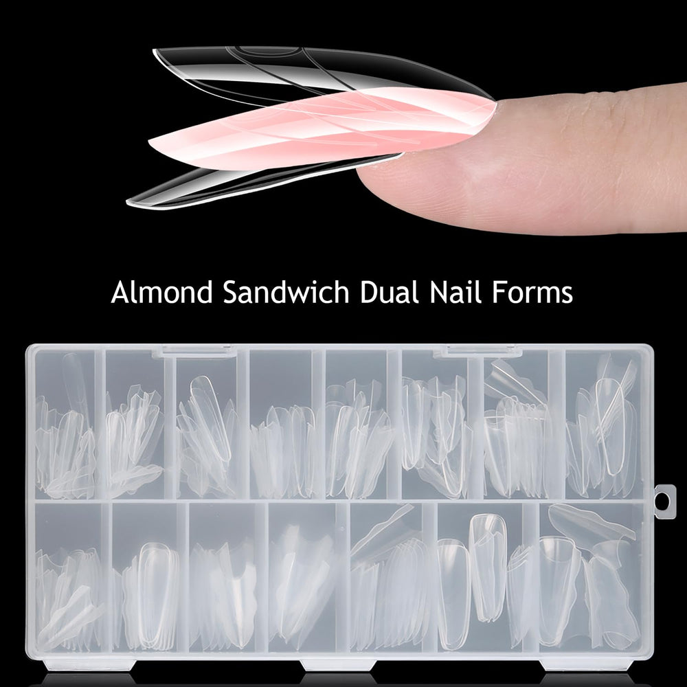 Furtherpretty reusable clear nail extension molds for durable, repeated gel extensions