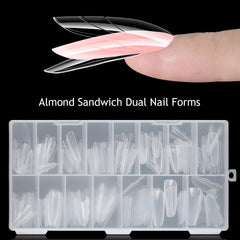 Furtherpretty reusable clear nail extension molds for durable, repeated gel extensions