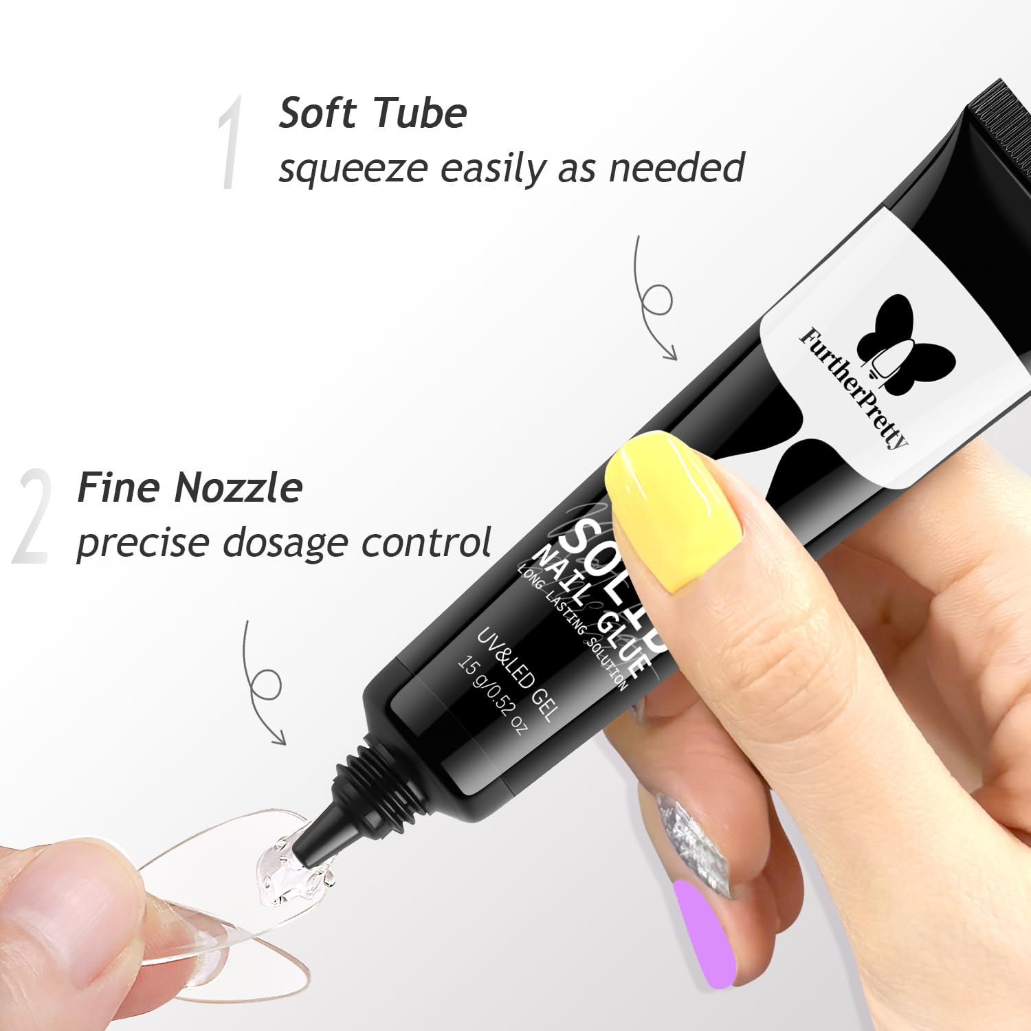Furtherpretty soft tube design enables comfortable, precise gel dispensing.