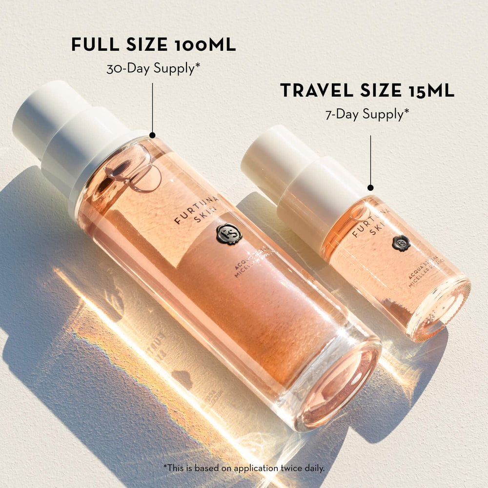 Furtuna Skin bottle on vanity for easy daily routine.
