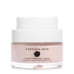 Furtuna Skin Nightly Renewal Cream packaging showcasing vegan clean beauty promise