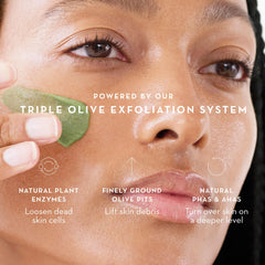 Furtuna Skin Olive pit powder image emphasizes natural exfoliation within the blend.