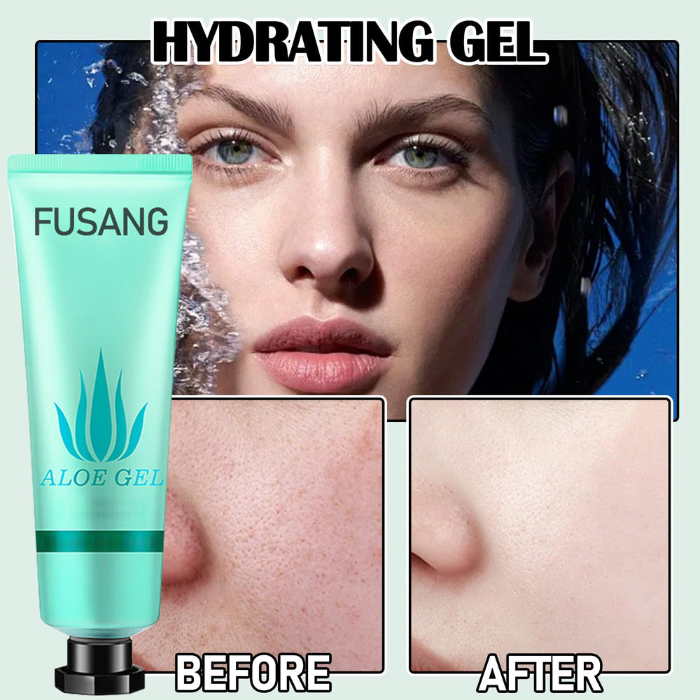 Fusang aloe vera gel packaging displayed on shelf