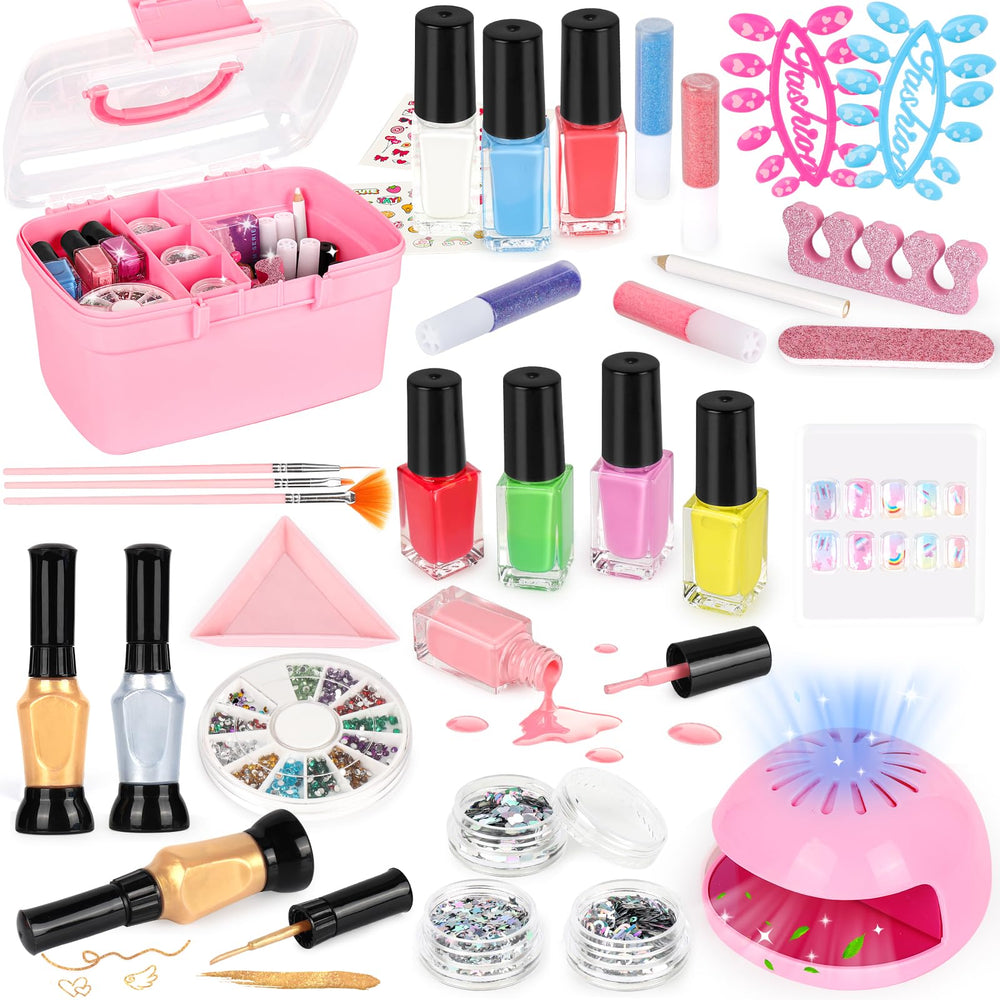 FUSPWEAO Kids Nail Polish Set bottle close showing vibrant, kid-safe colors