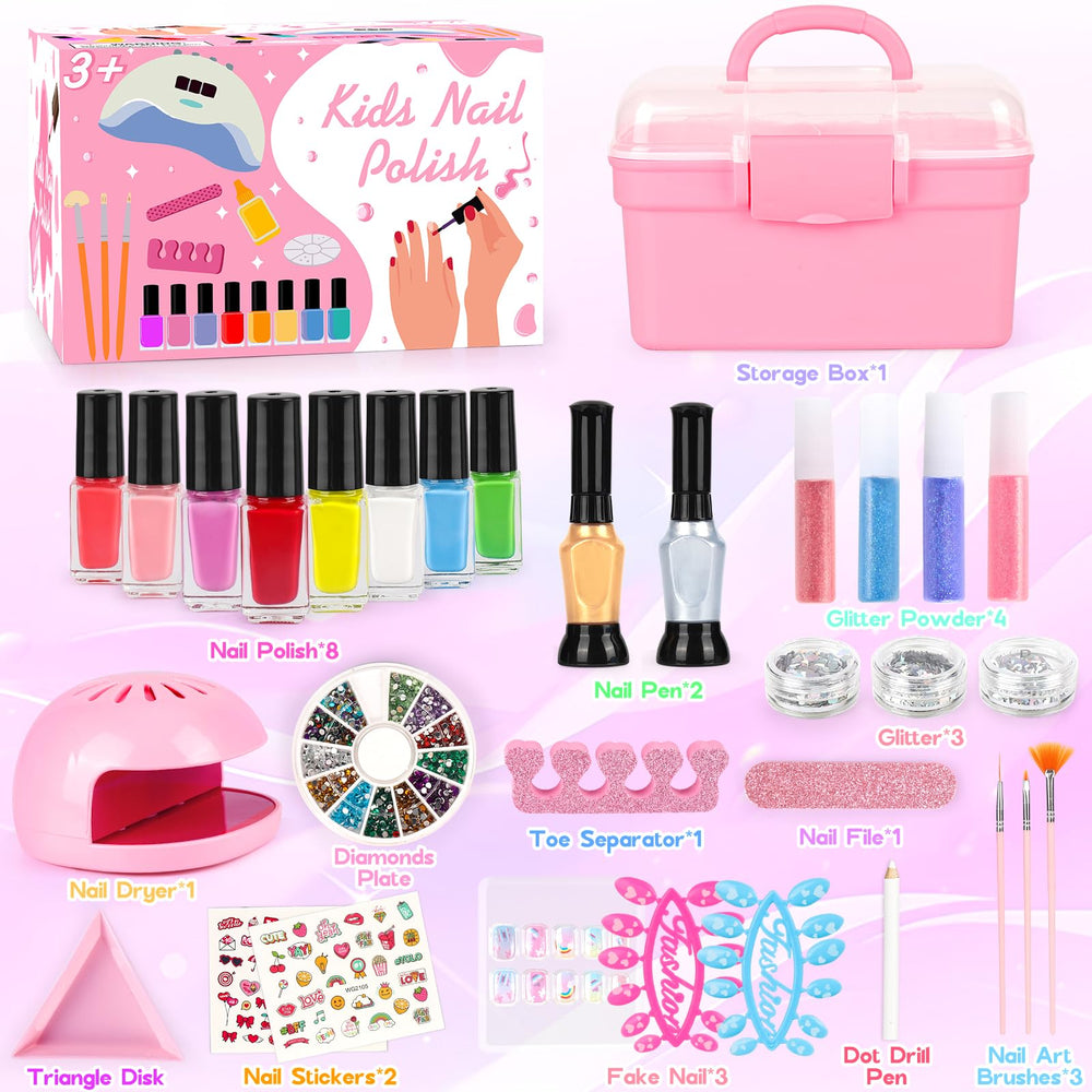 FUSPWEAO Kids Nail Polish Set dots and sequins inspire creativity
