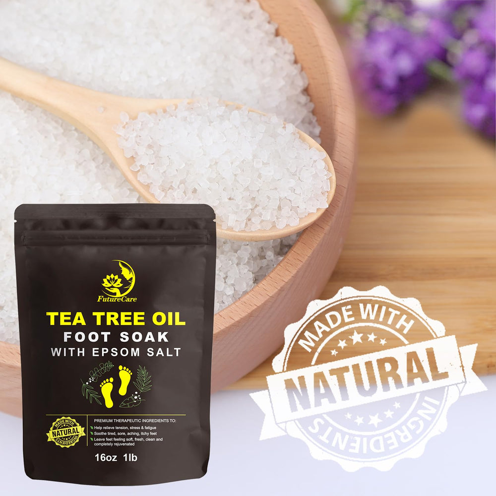 FutureCare 16 oz tea tree oil foot soak with Epsom salt for nourishment