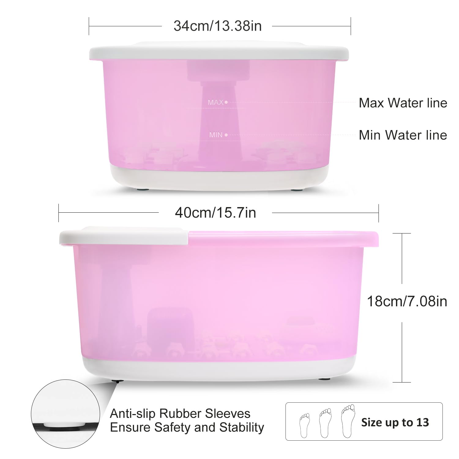 FutureCare foot spa includes medicine box and pumice stone for at-home care
