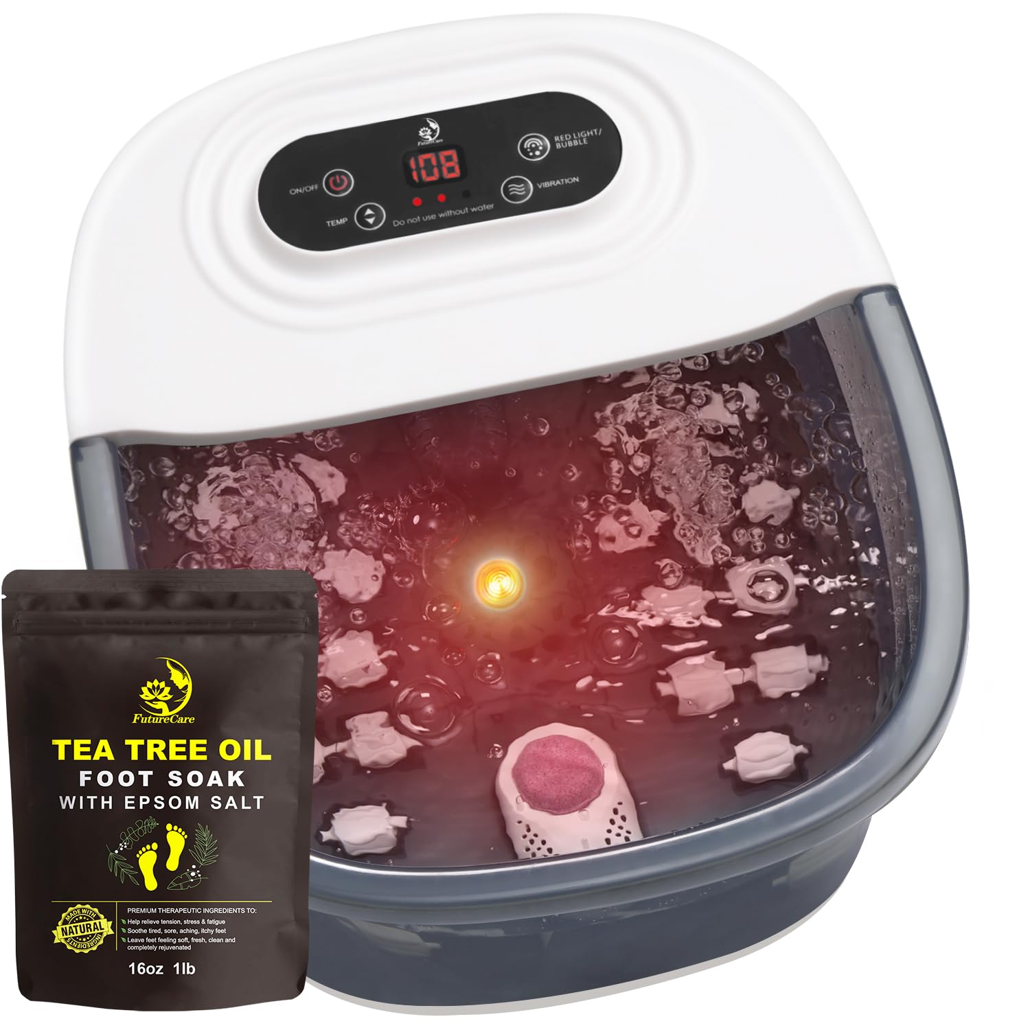 FutureCare MoodRelish Foot Spa creates a spa-like self-care moment.