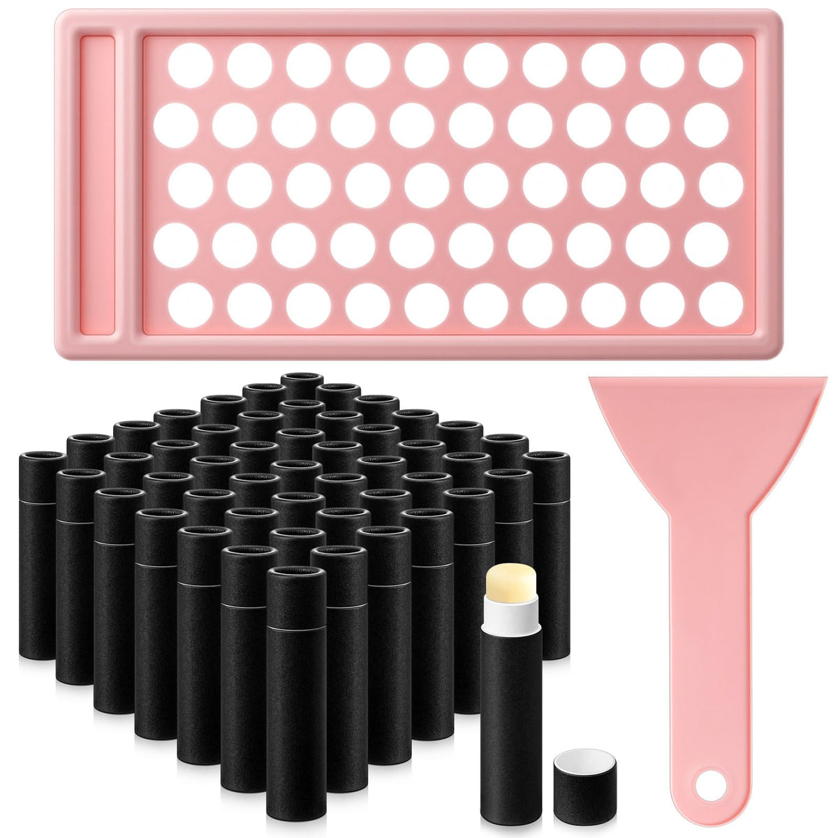 Fuyoooo black empty lip balm tubes ready for DIY cosmetics and on-the-go use
