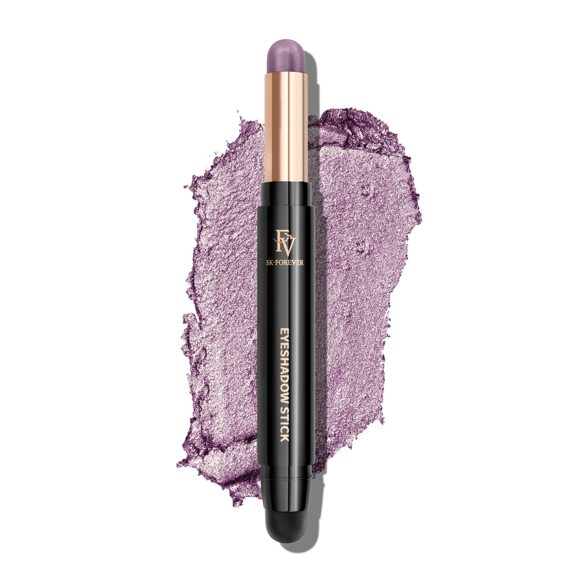 FV Cream Shimmer Eyeshadow Stick Amethyst Shimmer packaging shows vegan, long-lasting color