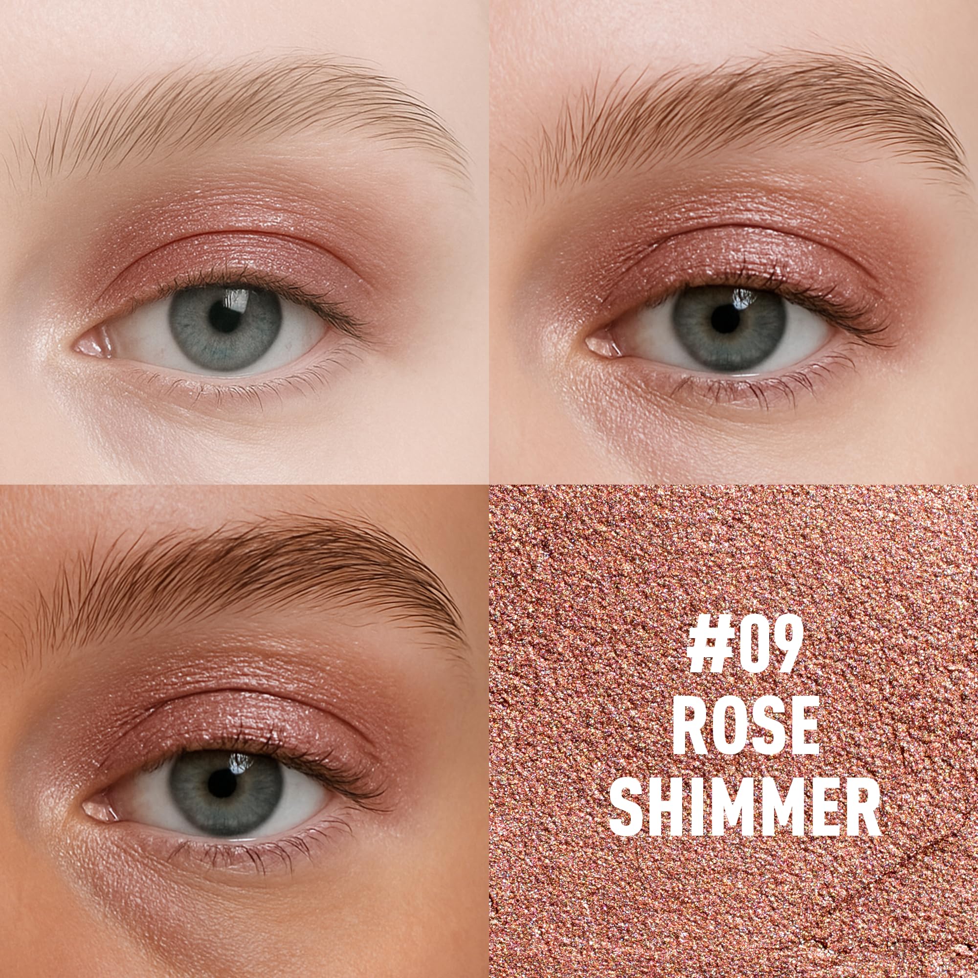 FV Cream Shimmer Eyeshadow Stick Rose Shimmer swatch highlights rich color on lid