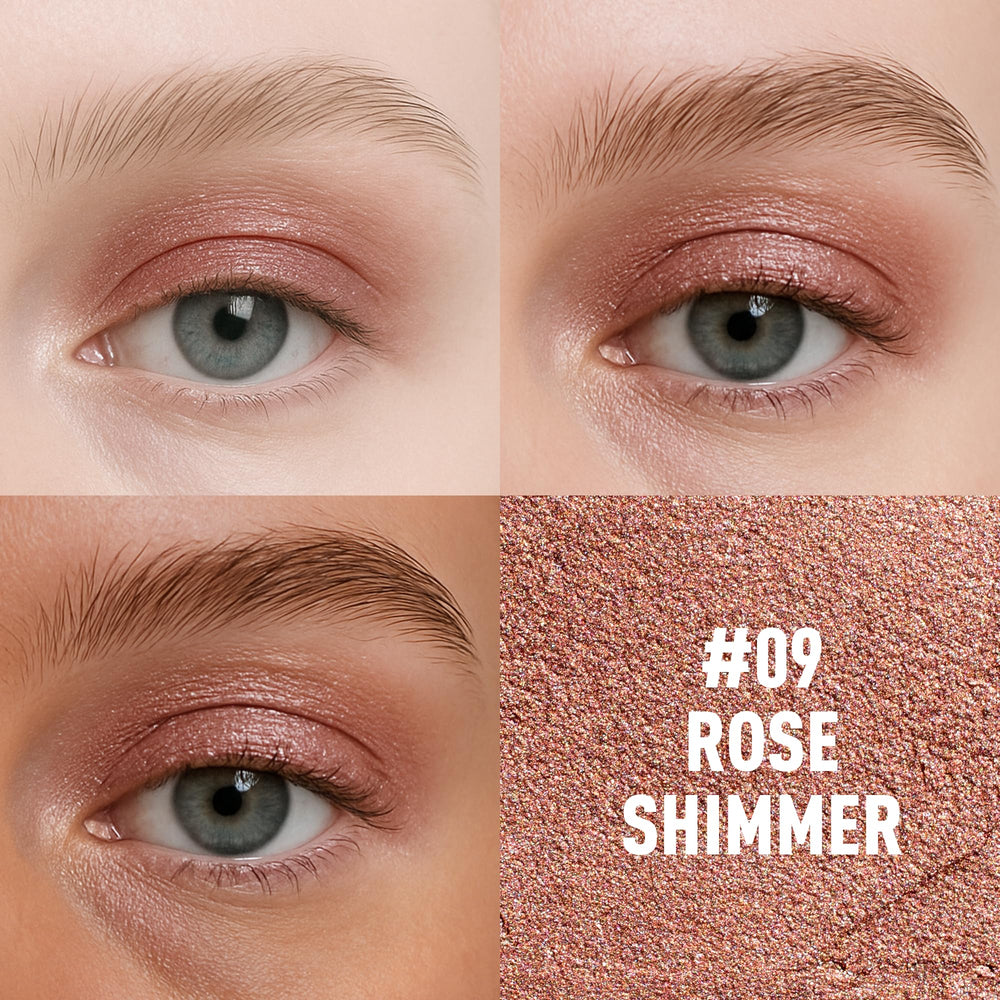 FV Cream Shimmer Eyeshadow Stick Rose Shimmer swatch highlights rich color on lid