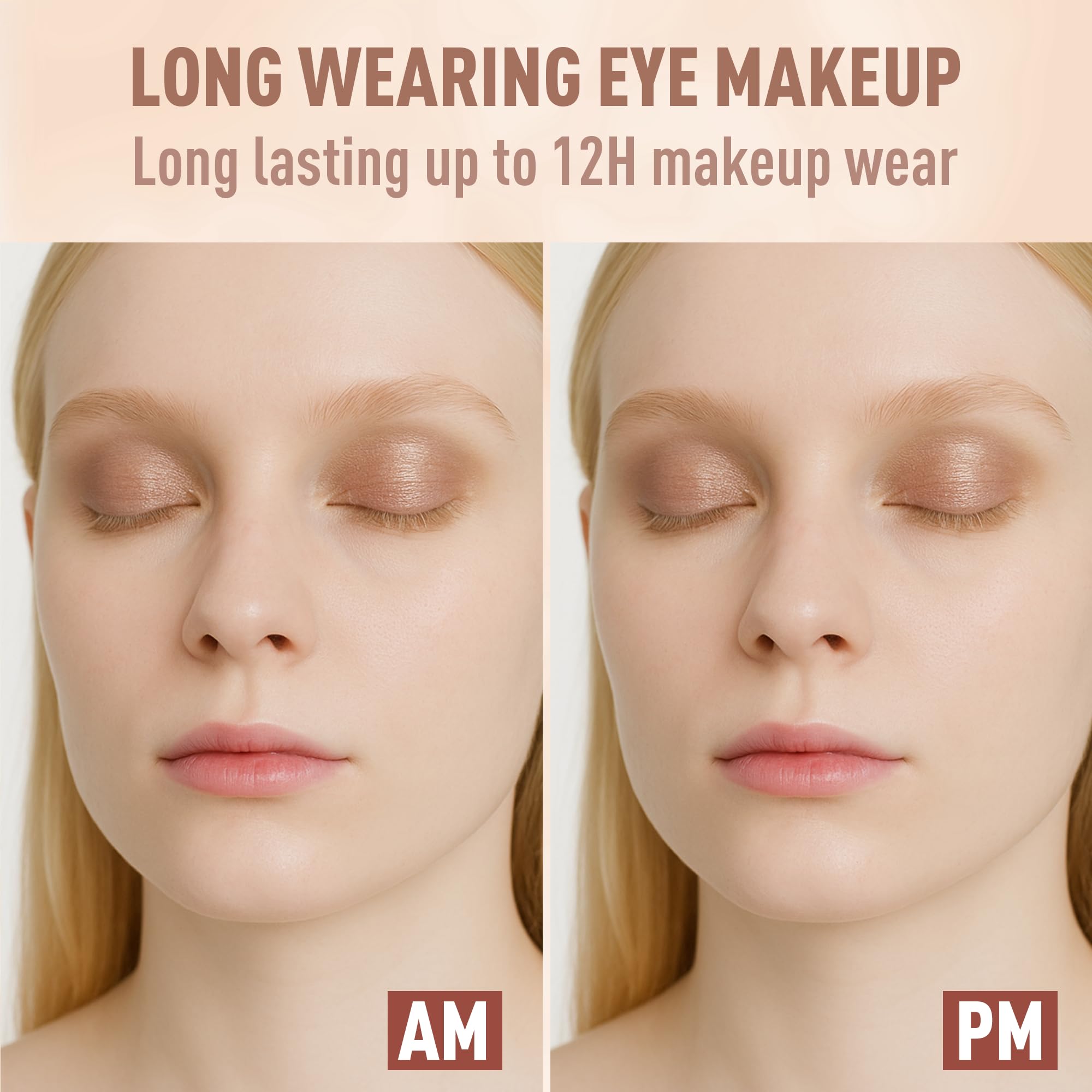 Matte base layer combines with shimmer for versatile day-to-night eye looks.