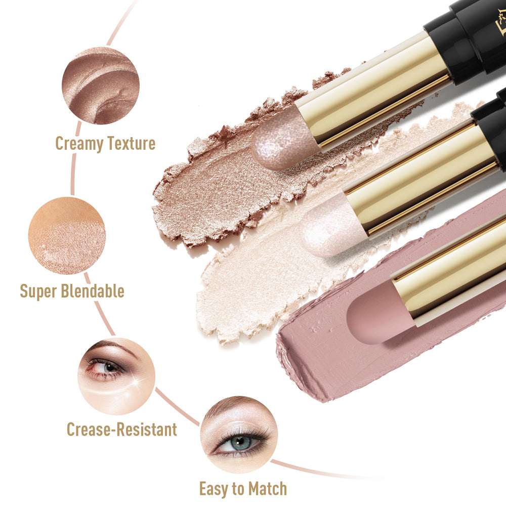 FV Eyeshadow Stick Duo waterproof formula on skin to resist smudging