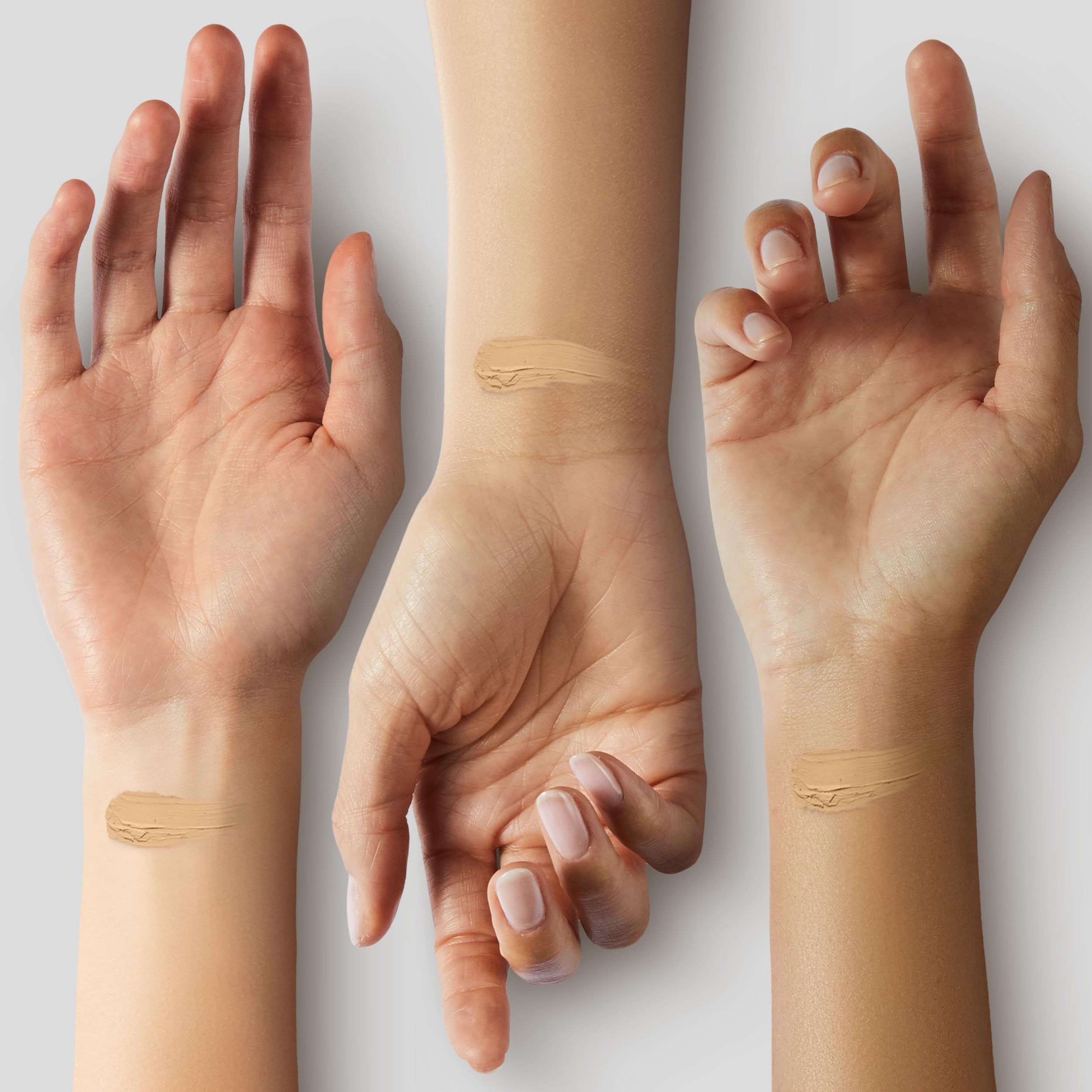 FV Foundation bottle close-up shows smooth, skin-like finish for daily wear.