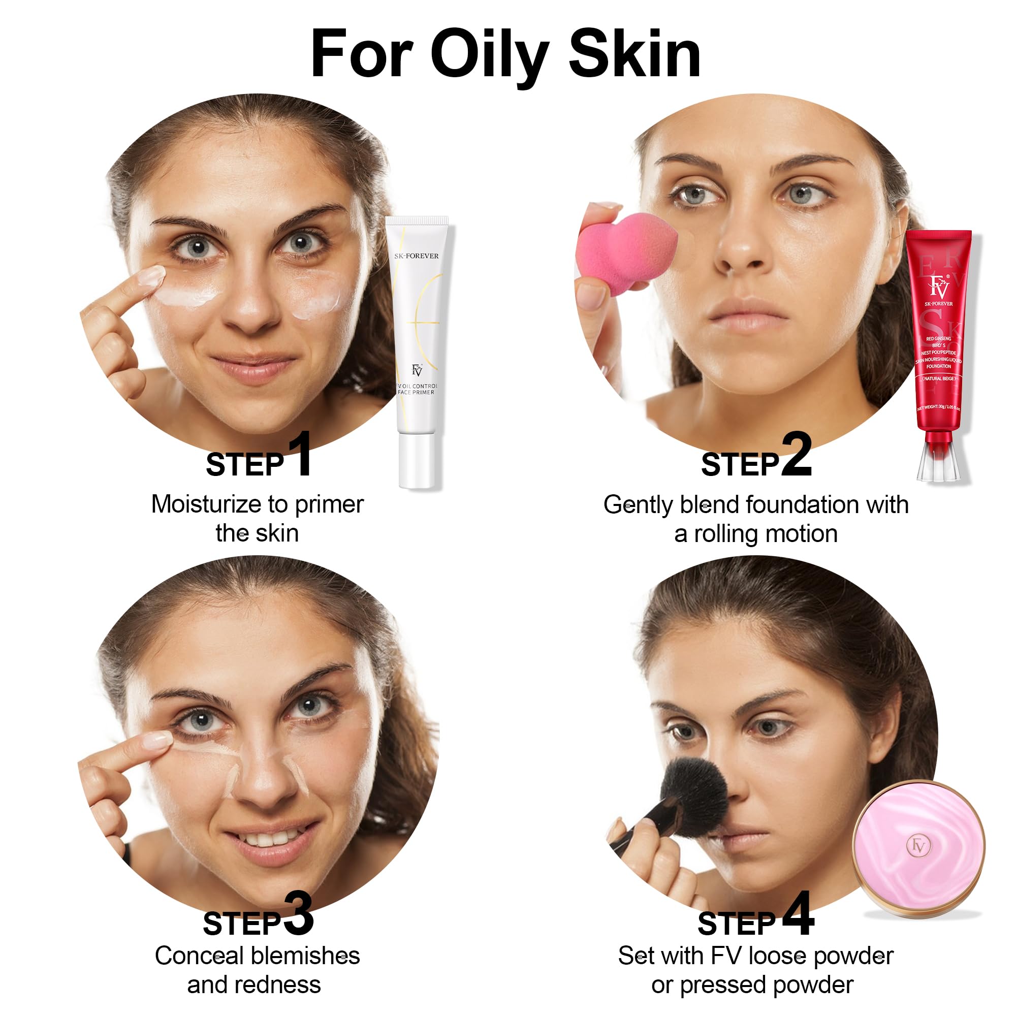 FV Foundation Classic Ivory swatch closeup on skin test