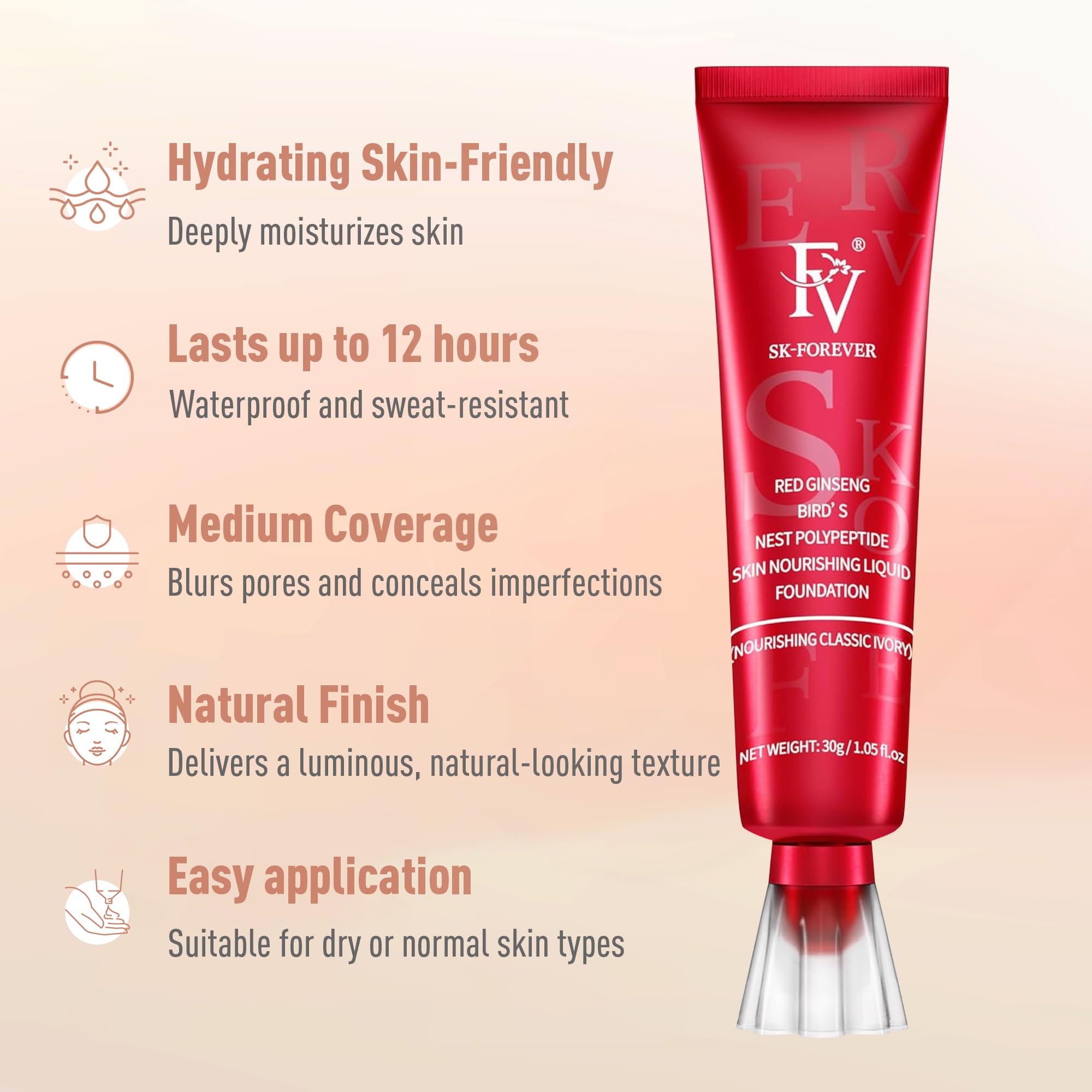 FV foundation swatches natural beige on skin for seamless blending.