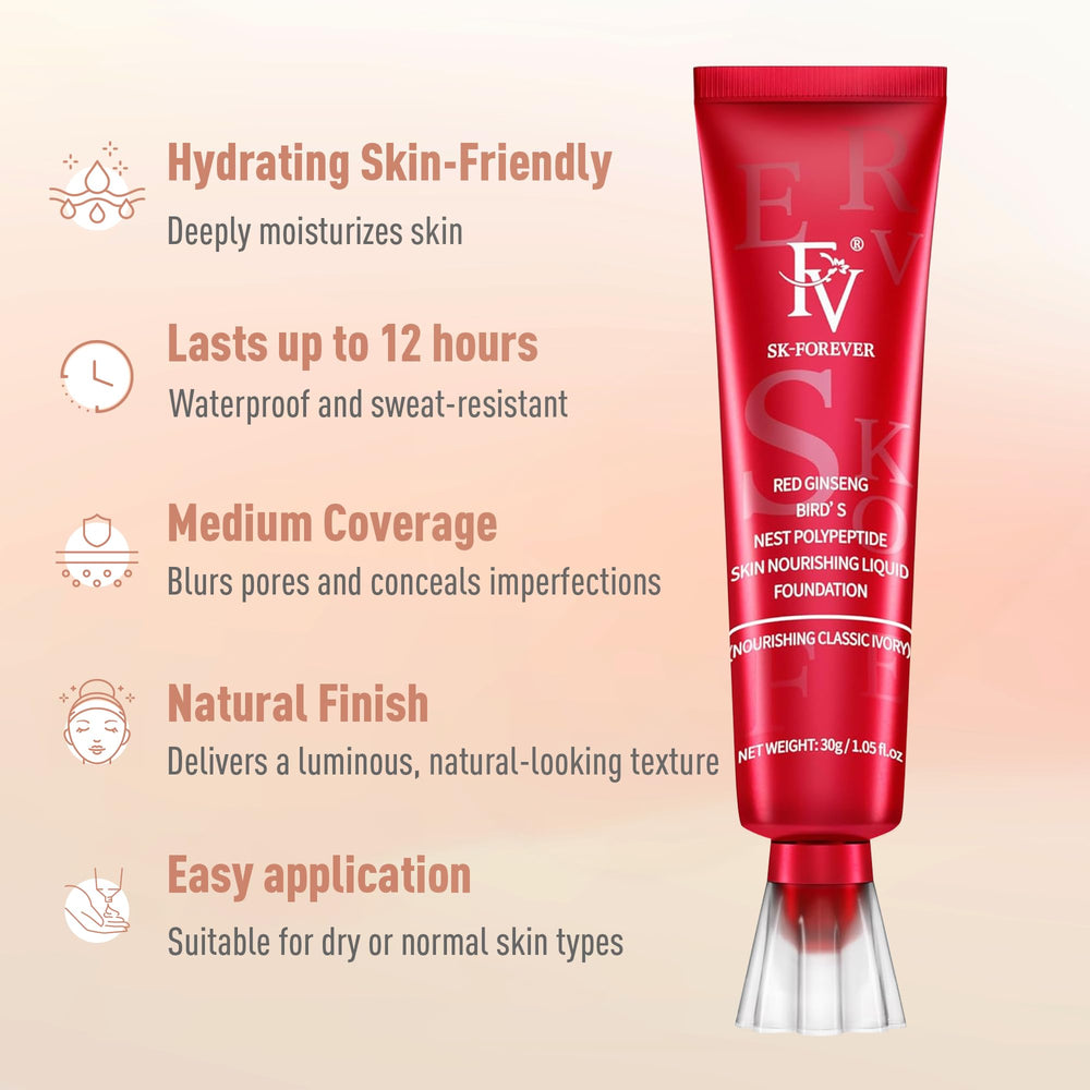 FV foundation swatches natural beige on skin for seamless blending.