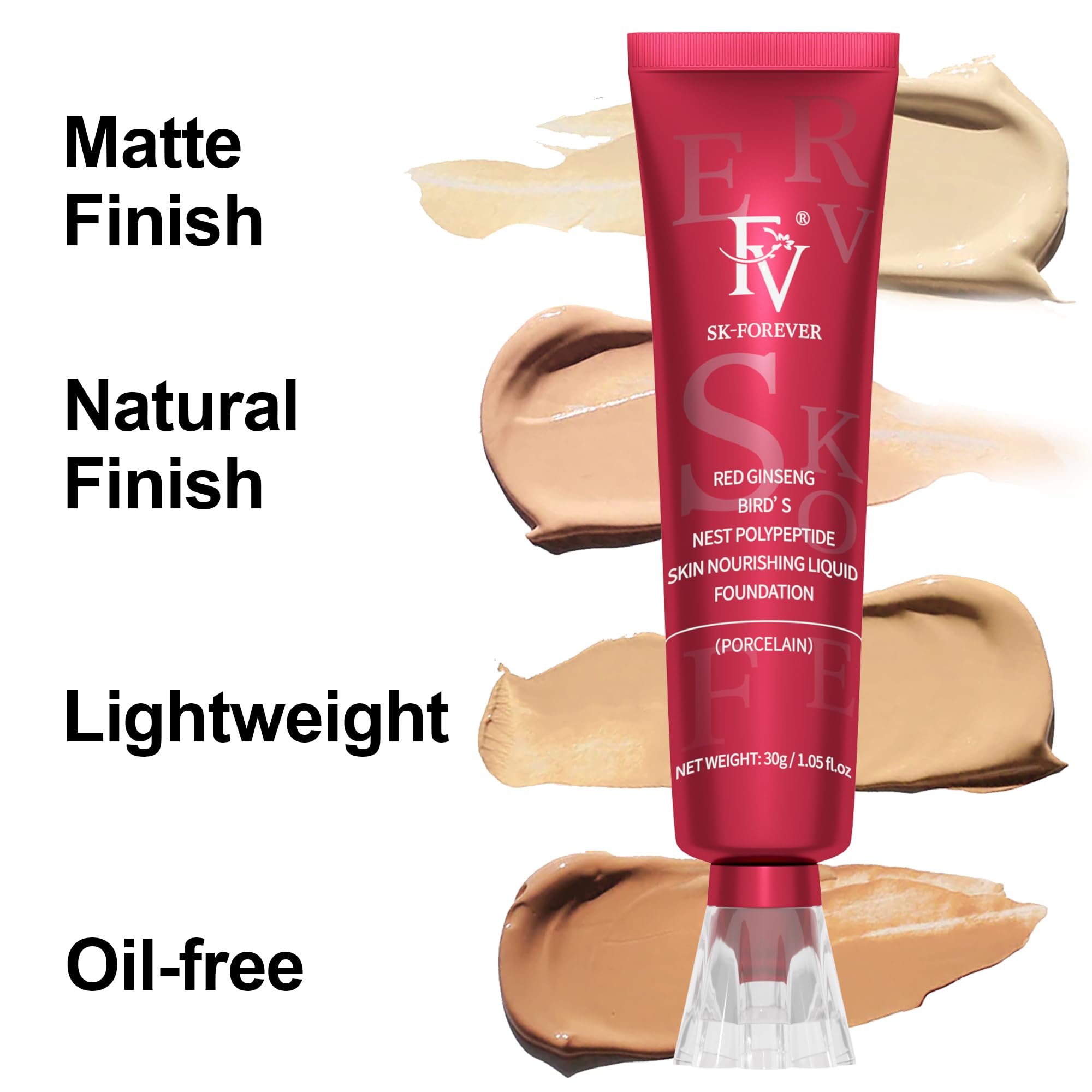 FV Foundation matte look demonstrates effective oil control on skin